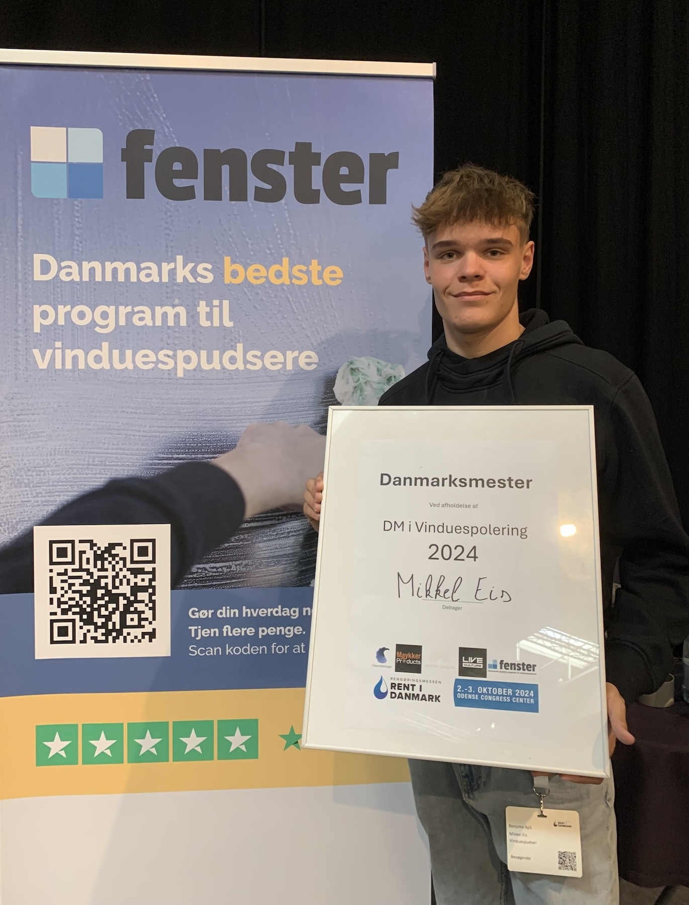 Vindere af DM i vinduespolering 2024, Lasse, Lasse og Mikkel
