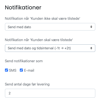 indstillinger for notifikationer